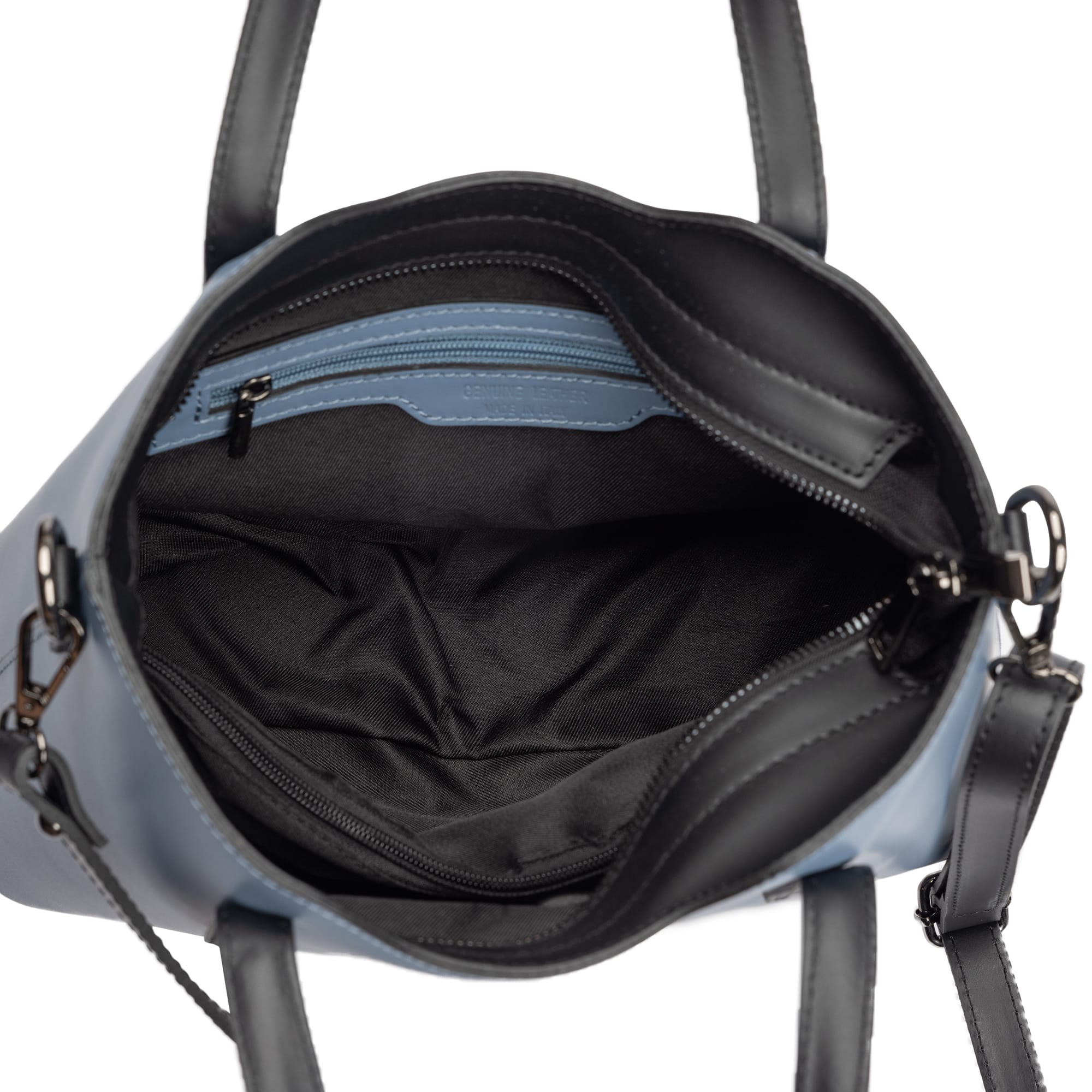 Geantă damă din piele naturala albastru Design Lover medium - imagine 3