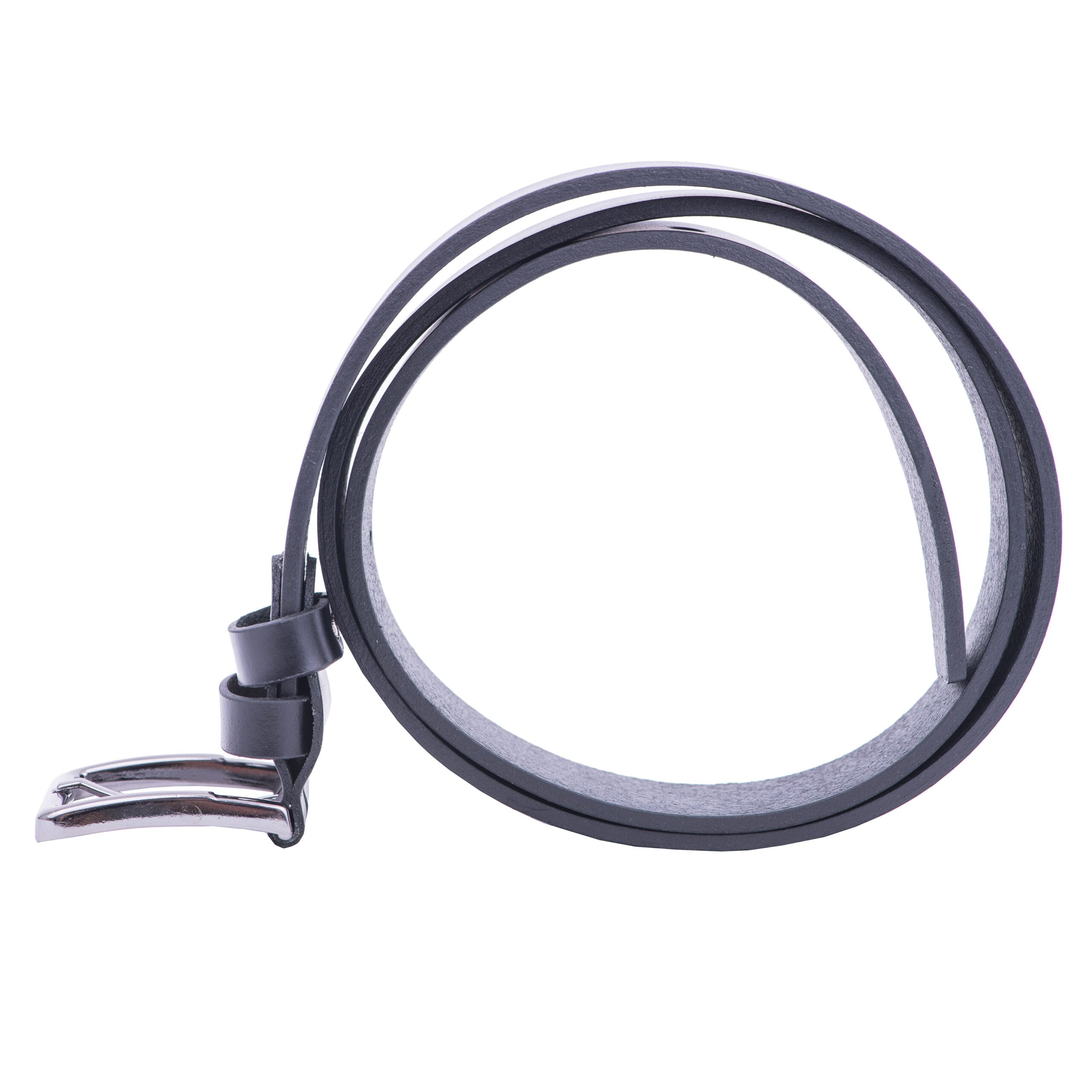 Curea barbati din piele naturala neagra Matte - imagine 9