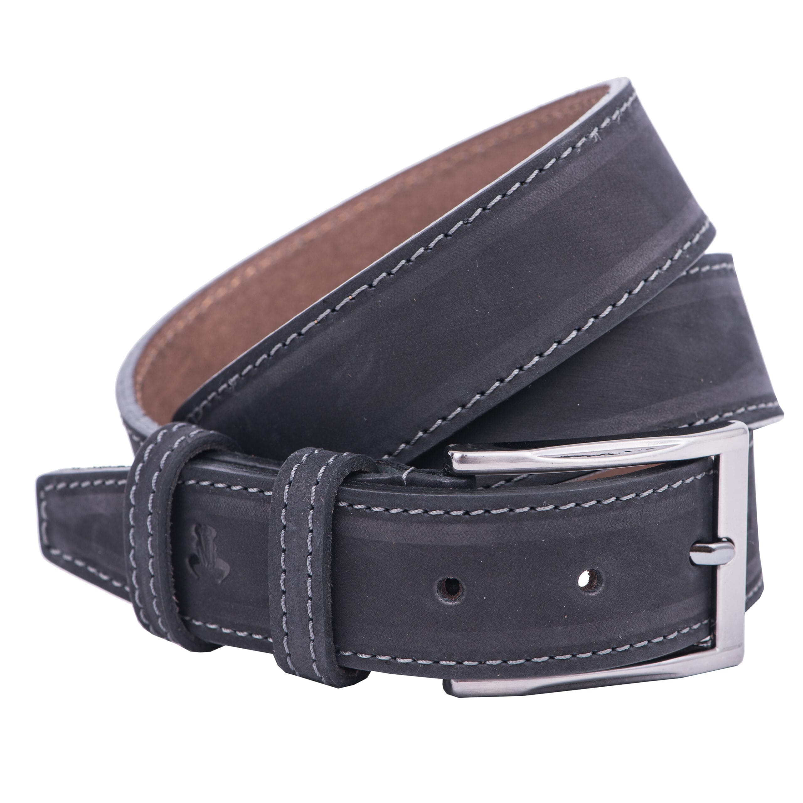 Curea barbati din piele naturala neagra White Line