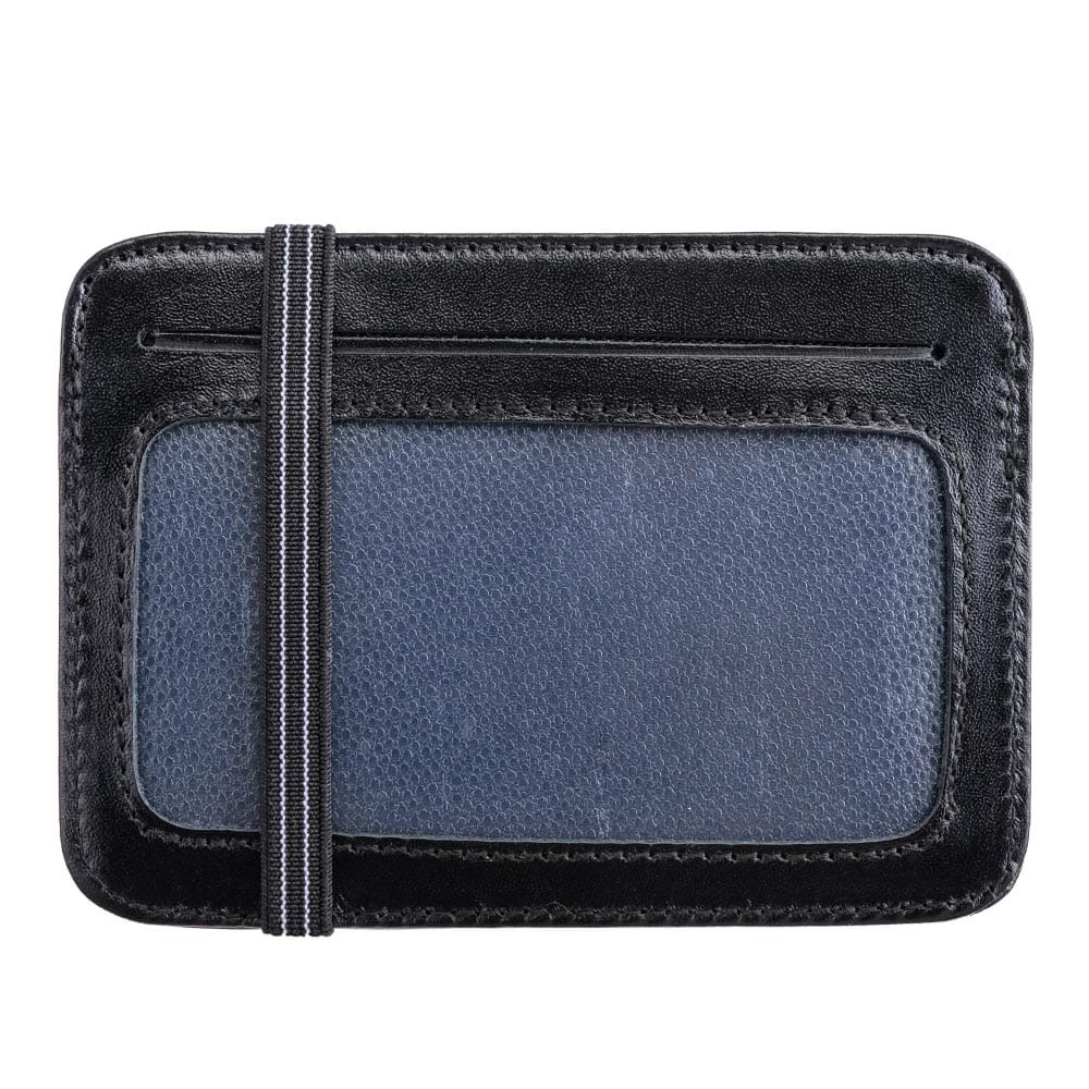 Port-card barbati din piele naturala negru Cyrano - imagine 2