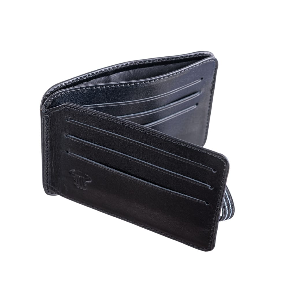 Port-card barbati din piele naturala negru Cyrano - imagine 12