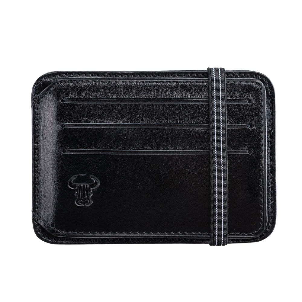 Port-card barbati din piele naturala negru Cyrano - imagine 3