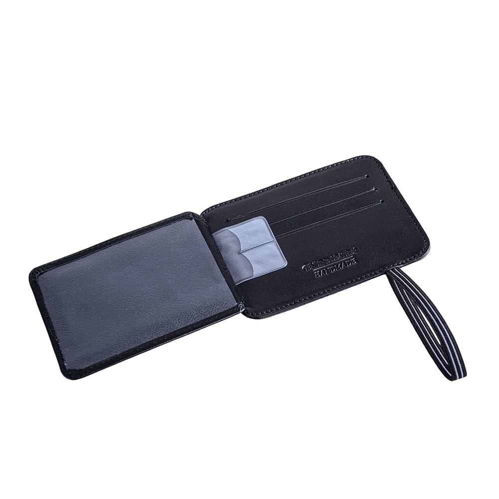 Port-card barbati din piele naturala negru Cyrano - imagine 4