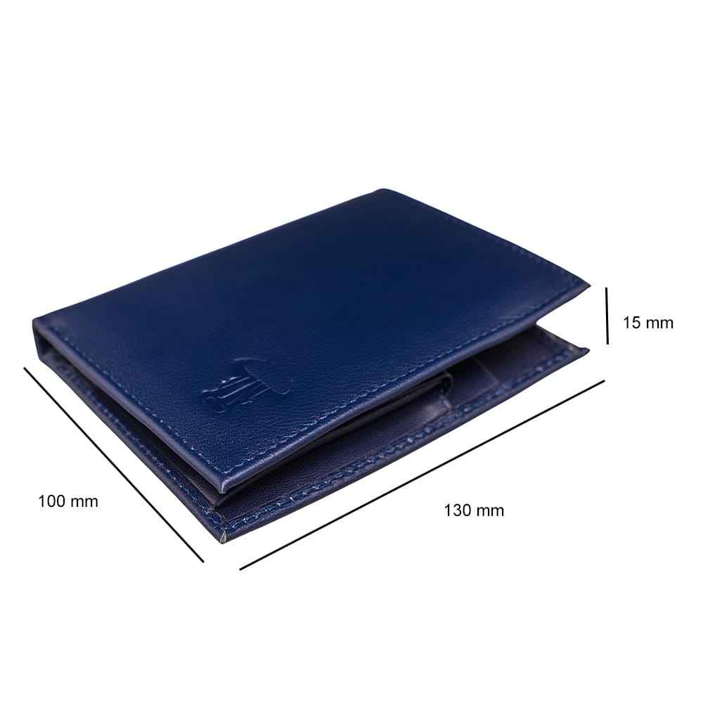 Portofel barbati din piele naturala bleumarin Andor - imagine 2