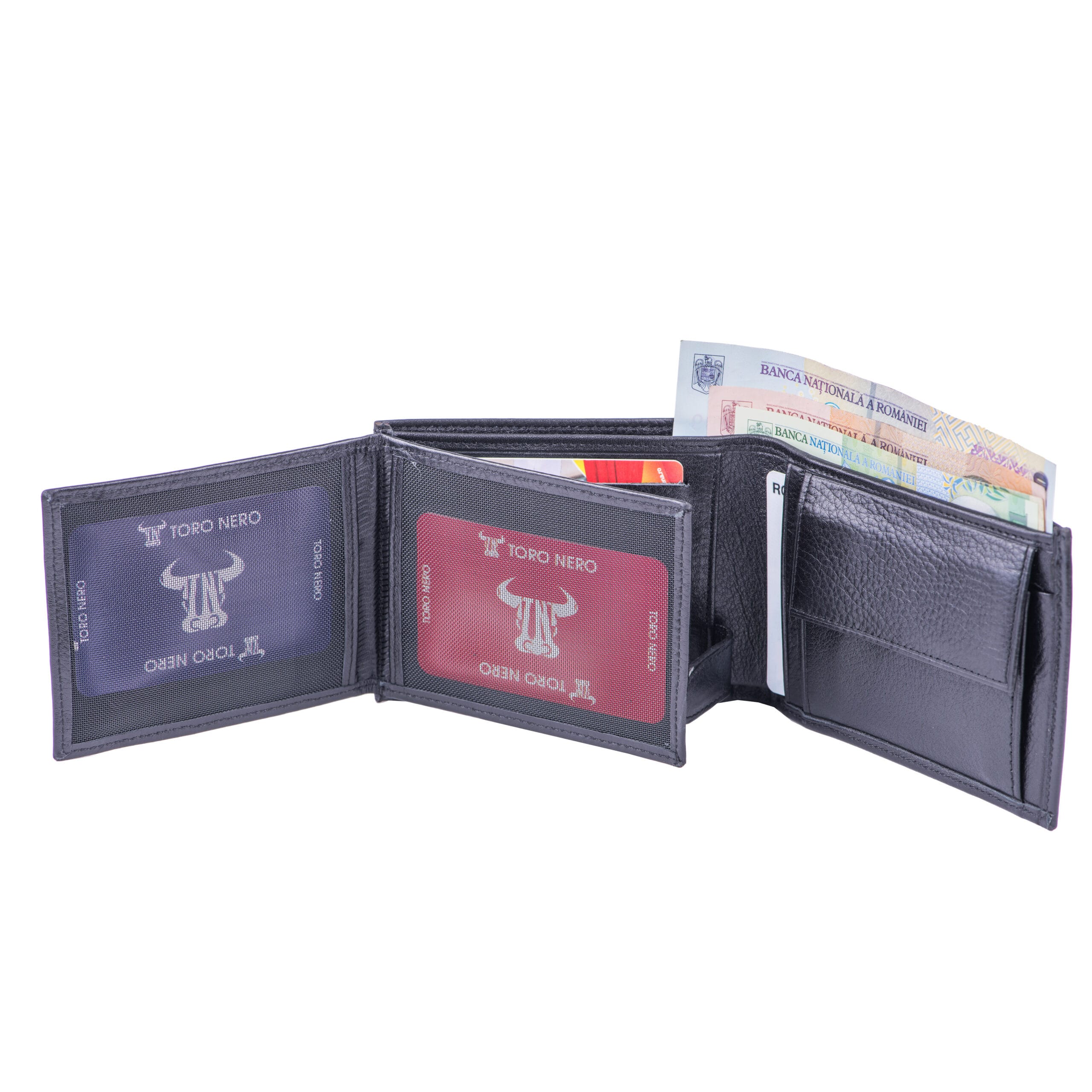 Set cadou portofel femei+ portofel barbati din piele naturala rosu Gina-Muselles - imagine 8