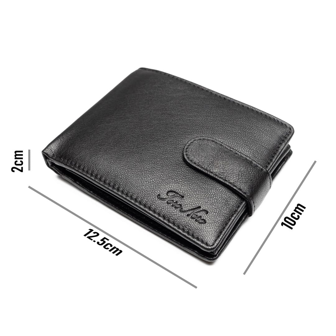 Portofel barbati din piele naturala negru-E VikiY,protectie RFID - imagine 6