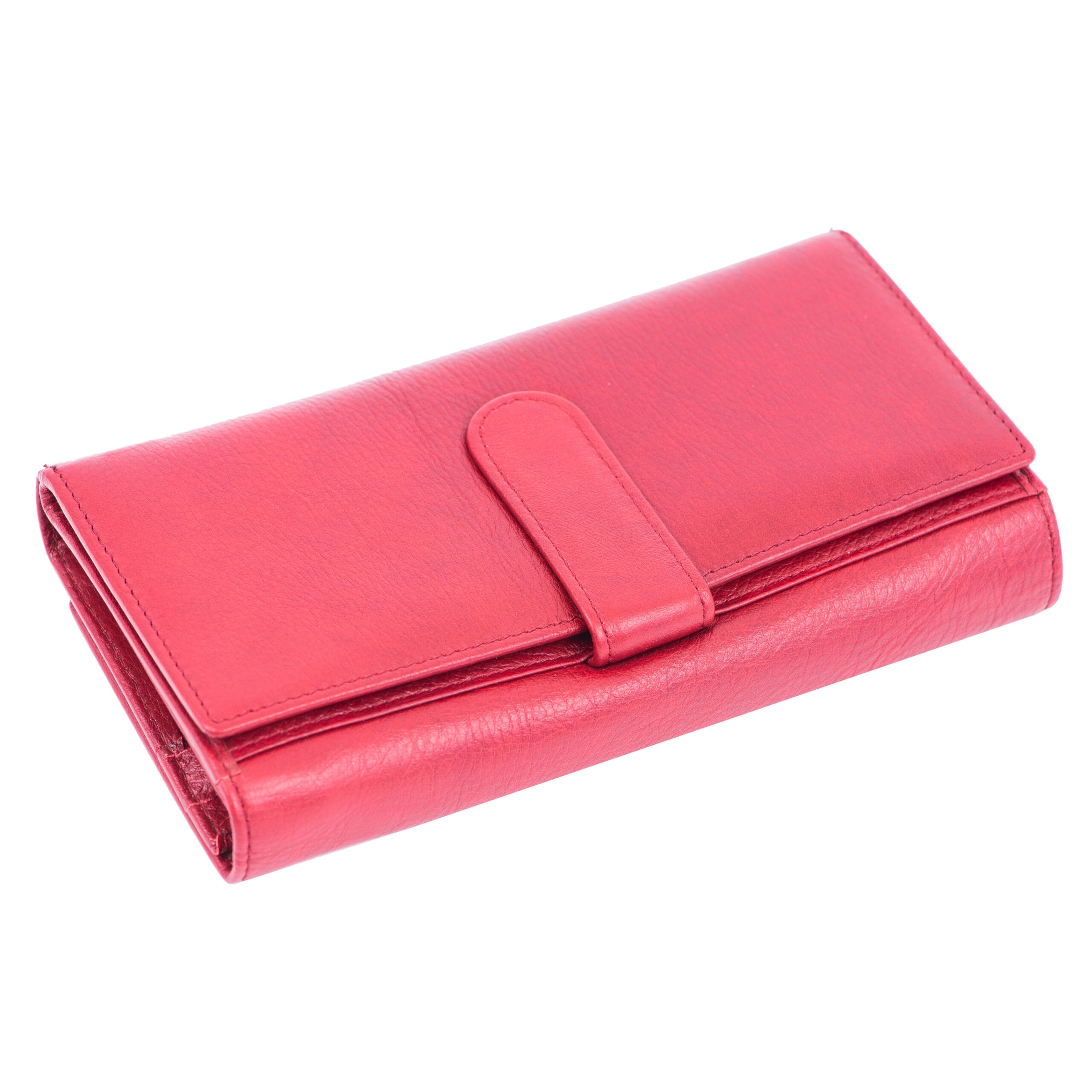 Set cadou portofel + curea din piele pentru femei rosu Reset-Thick - imagine 3