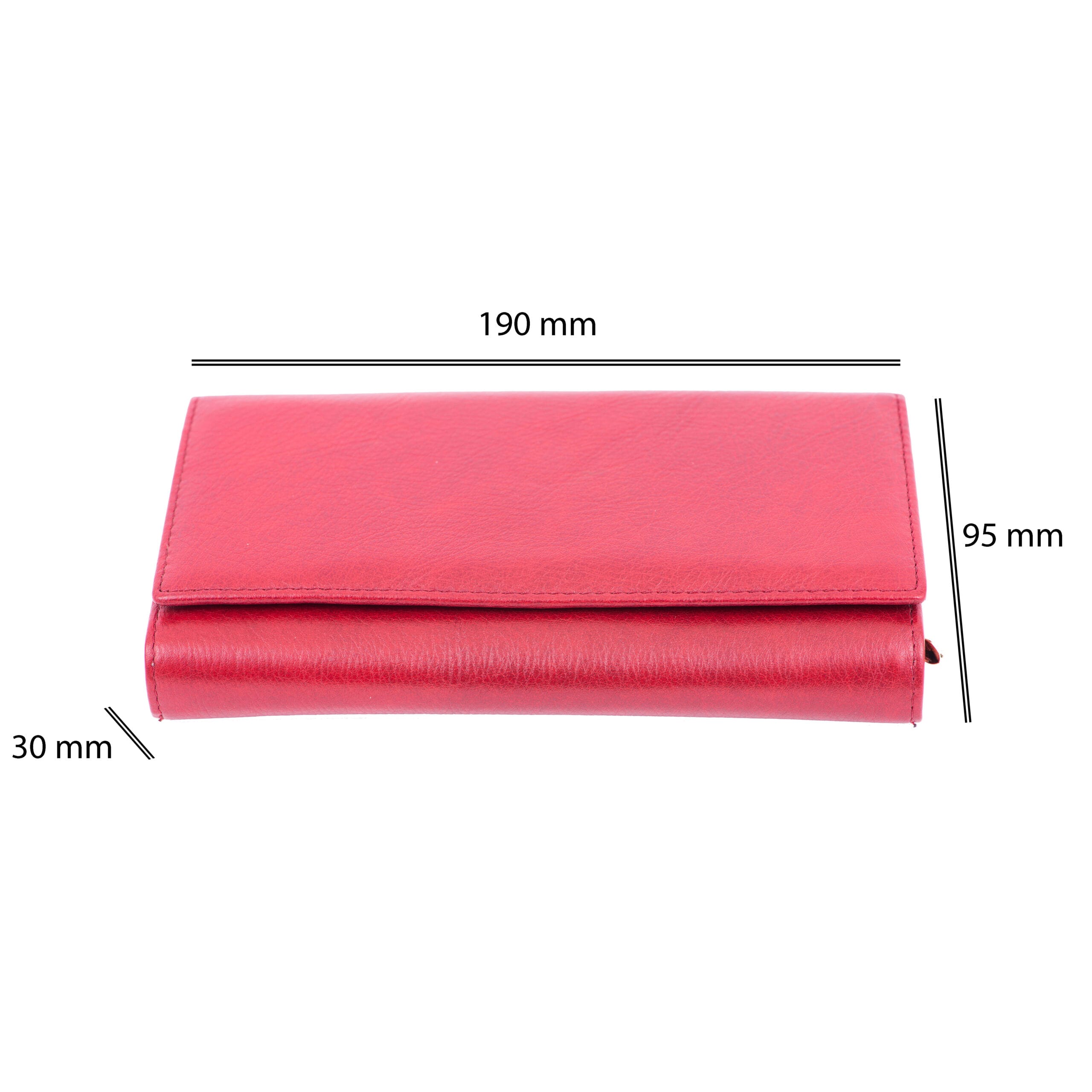 Set cadou portofel + curea din piele pentru femei rosu Reset-Thick - imagine 7