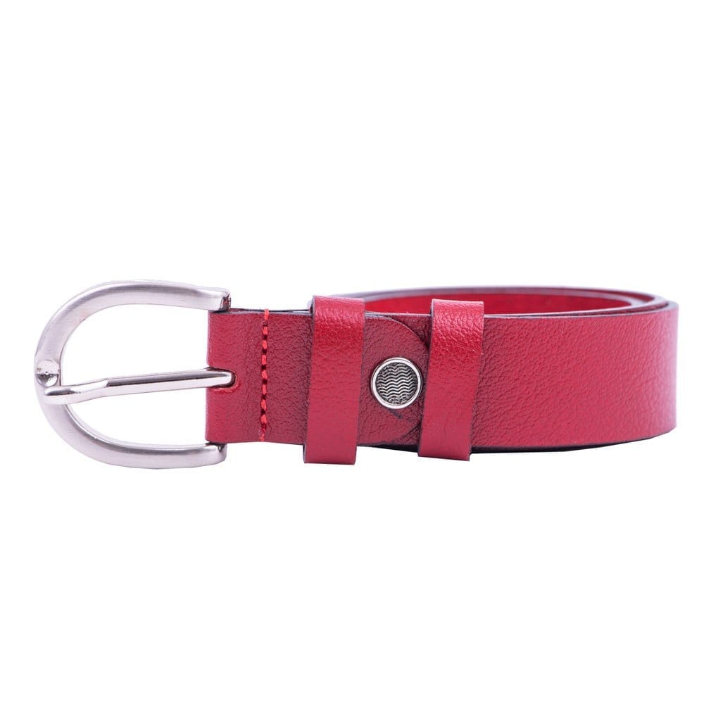 Set cadou portofel + curea din piele pentru femei rosu Gia-Middle - imagine 7