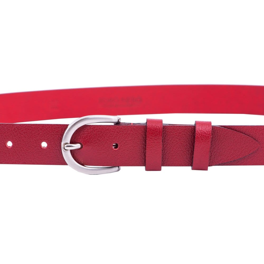 Set cadou portofel + curea din piele pentru femei rosu Arya-Middle - imagine 10