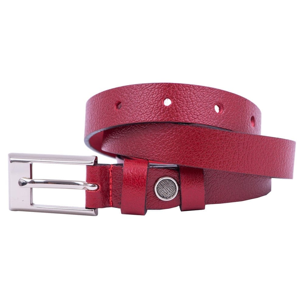Set cadou portofel+curea din piele pentru femei negru-rosu Little-Slim - imagine 7