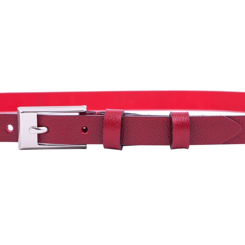 Set cadou portofel+curea din piele pentru femei negru-rosu Little-Slim - imagine 5