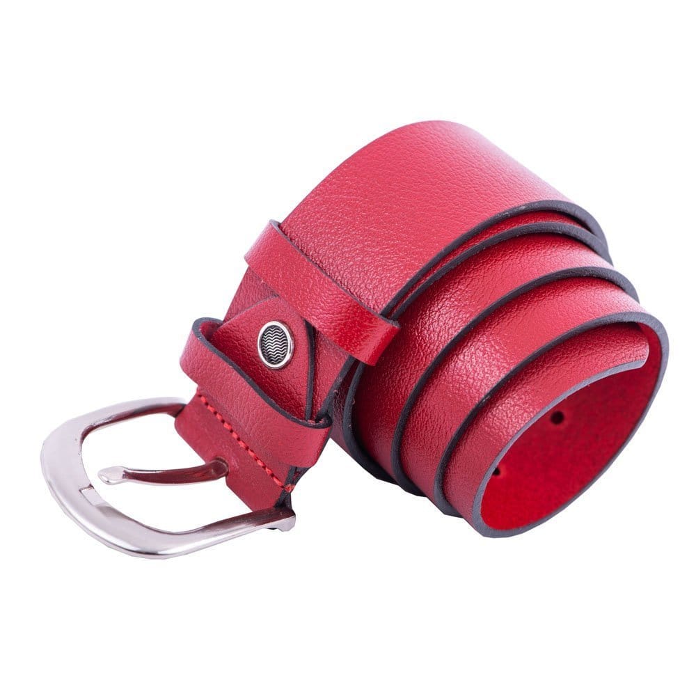 Set cadou portofel + curea din piele pentru femei rosu Reset-Thick - imagine 11