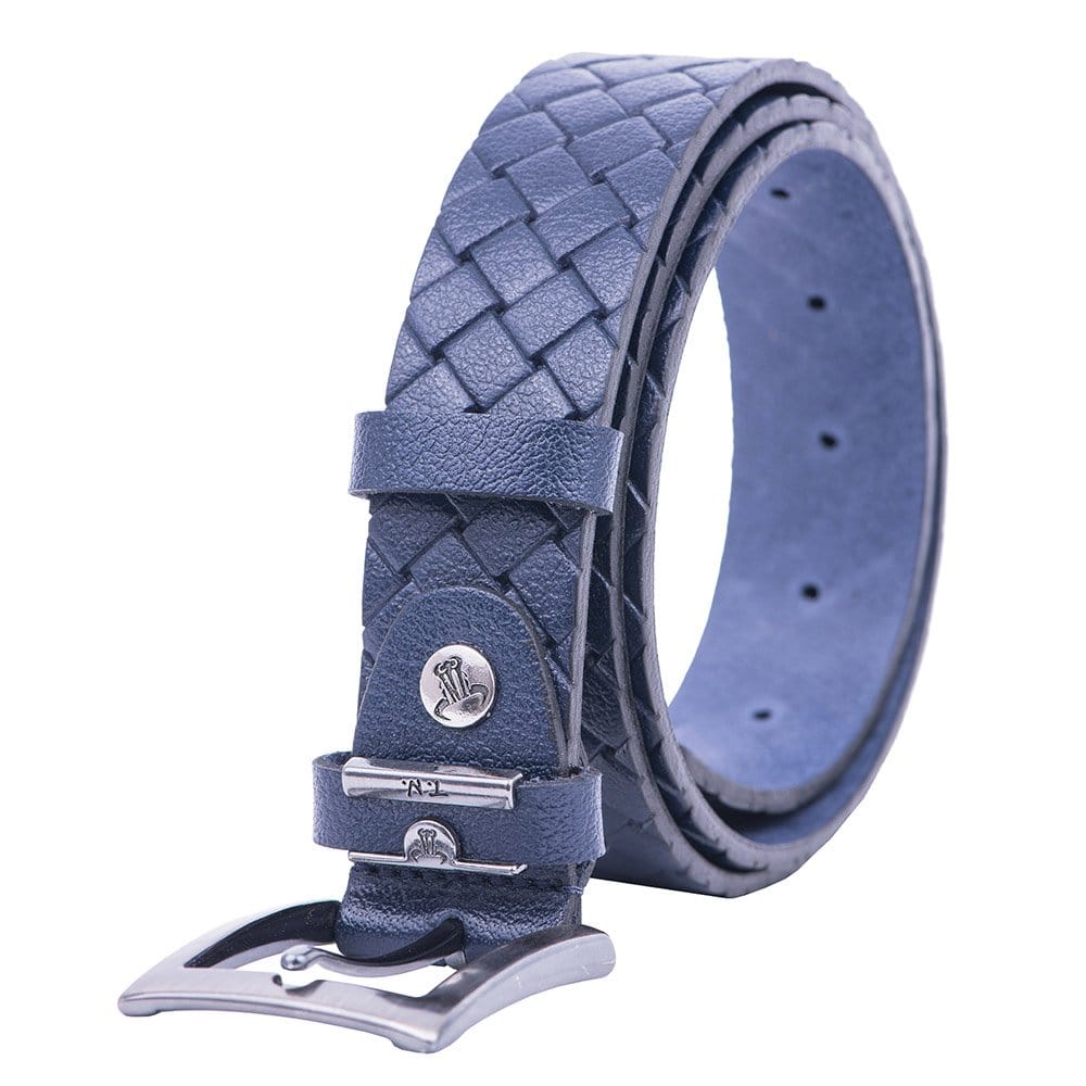 Curea barbati din piele naturala bleumarin Model - imagine 3