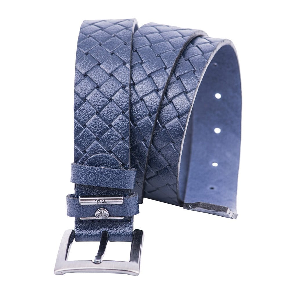 Curea barbati din piele naturala bleumarin Model - imagine 6
