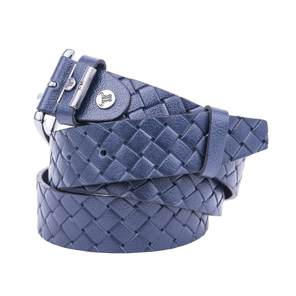 Curea barbati din piele naturala bleumarin Model - imagine 7