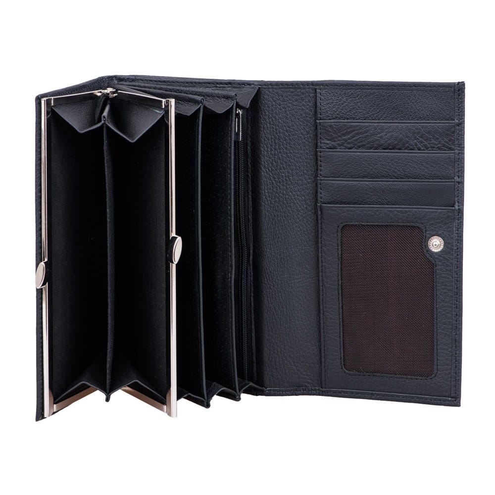 Portofel femei din piele naturala negru Essential - imagine 14