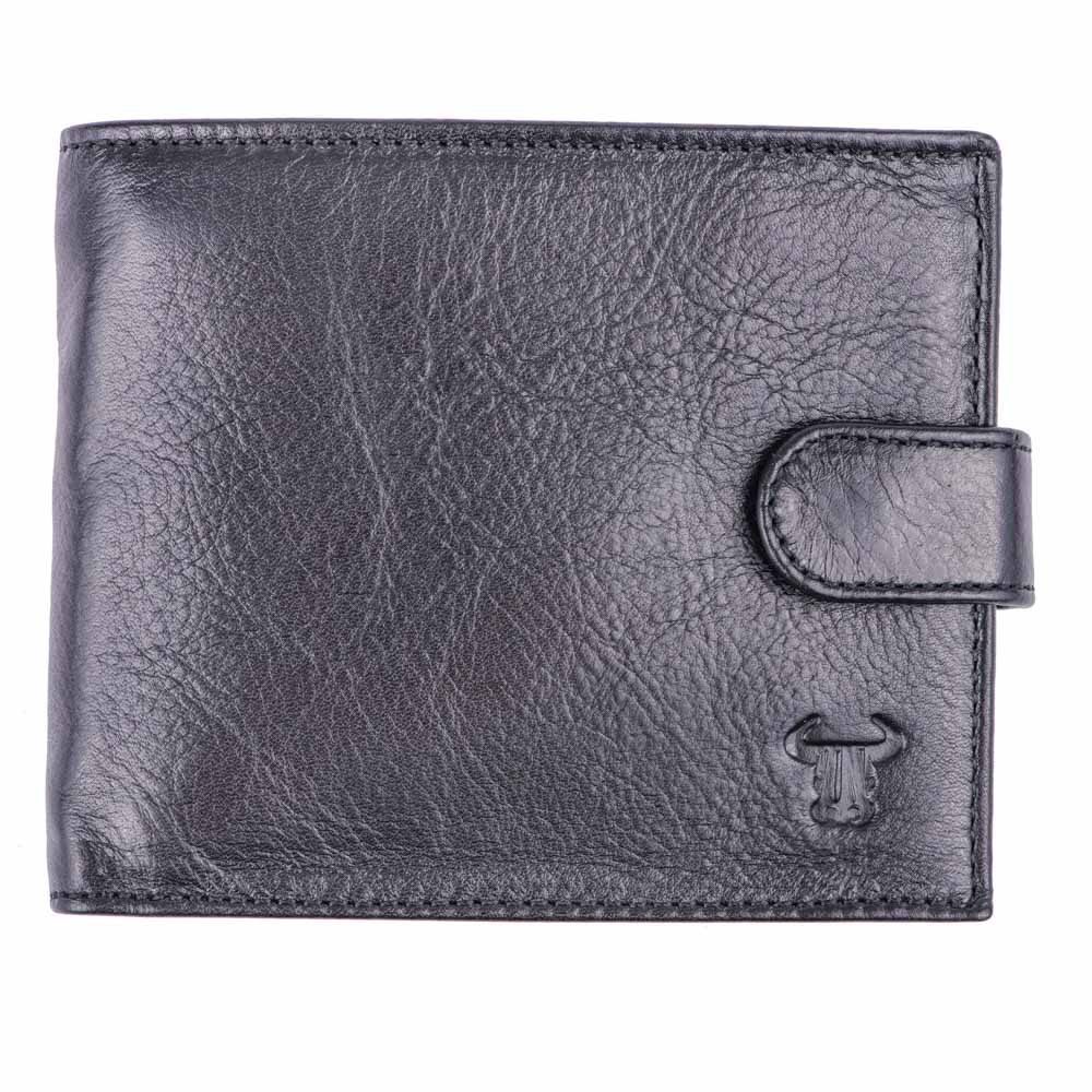 Portofel barbati din piele naturala negru Page Wallet