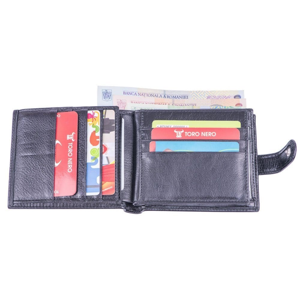 Portofel barbati din piele naturala negru Page Wallet - imagine 10