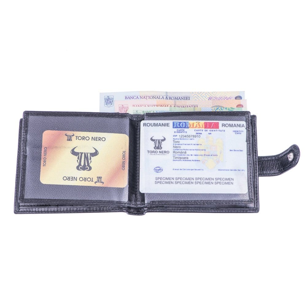 Portofel barbati din piele naturala negru Page Wallet - imagine 11