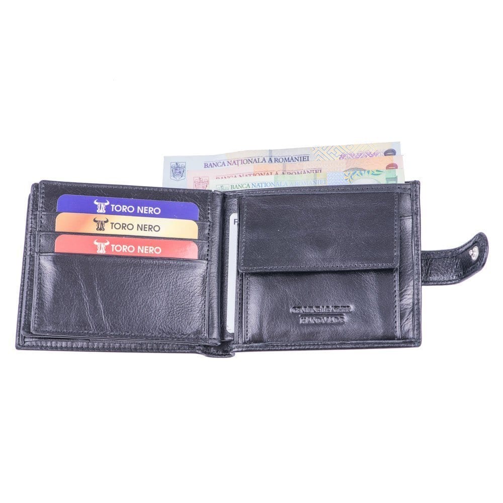 Portofel barbati din piele naturala negru Page Wallet - imagine 12
