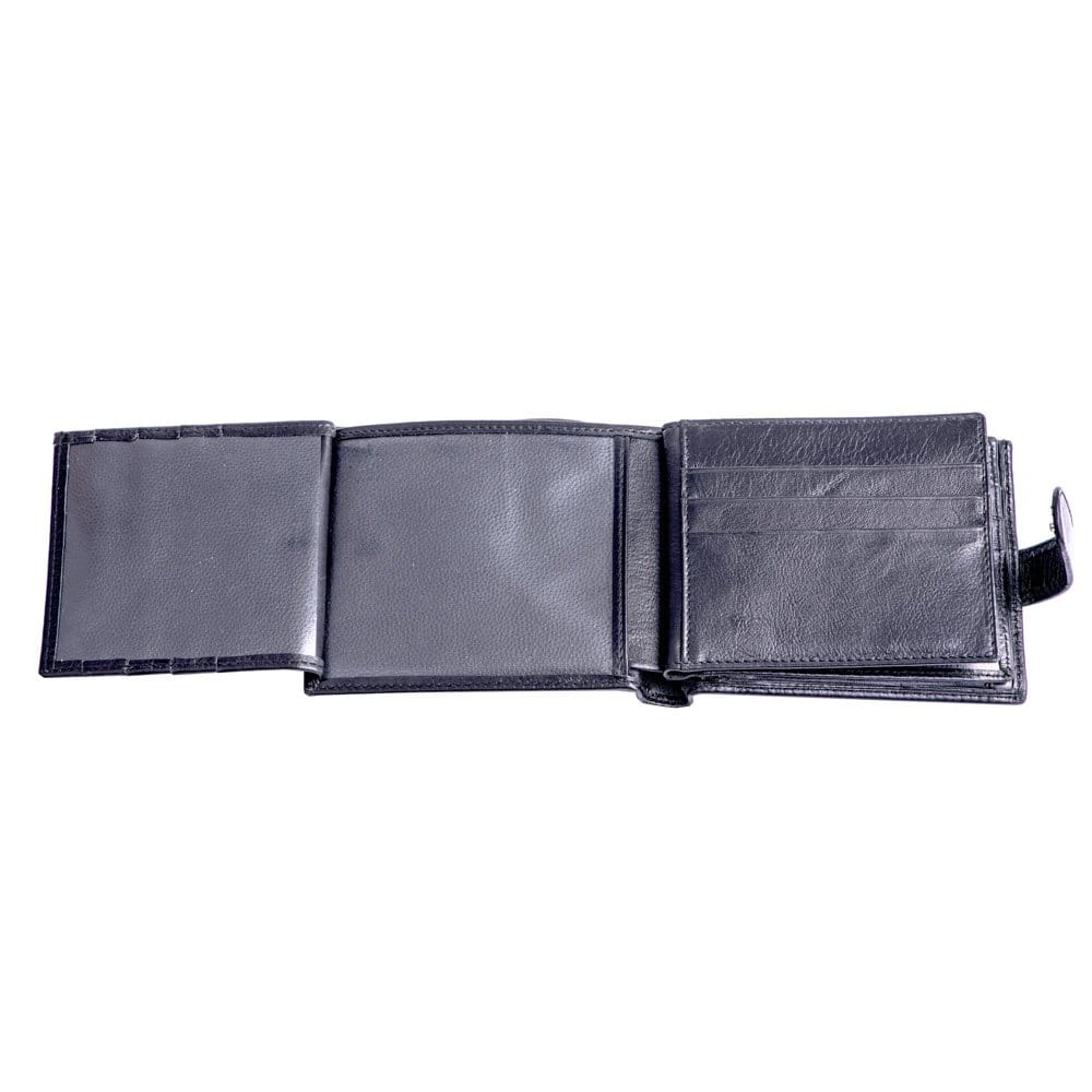Portofel barbati din piele naturala negru Page Wallet - imagine 8