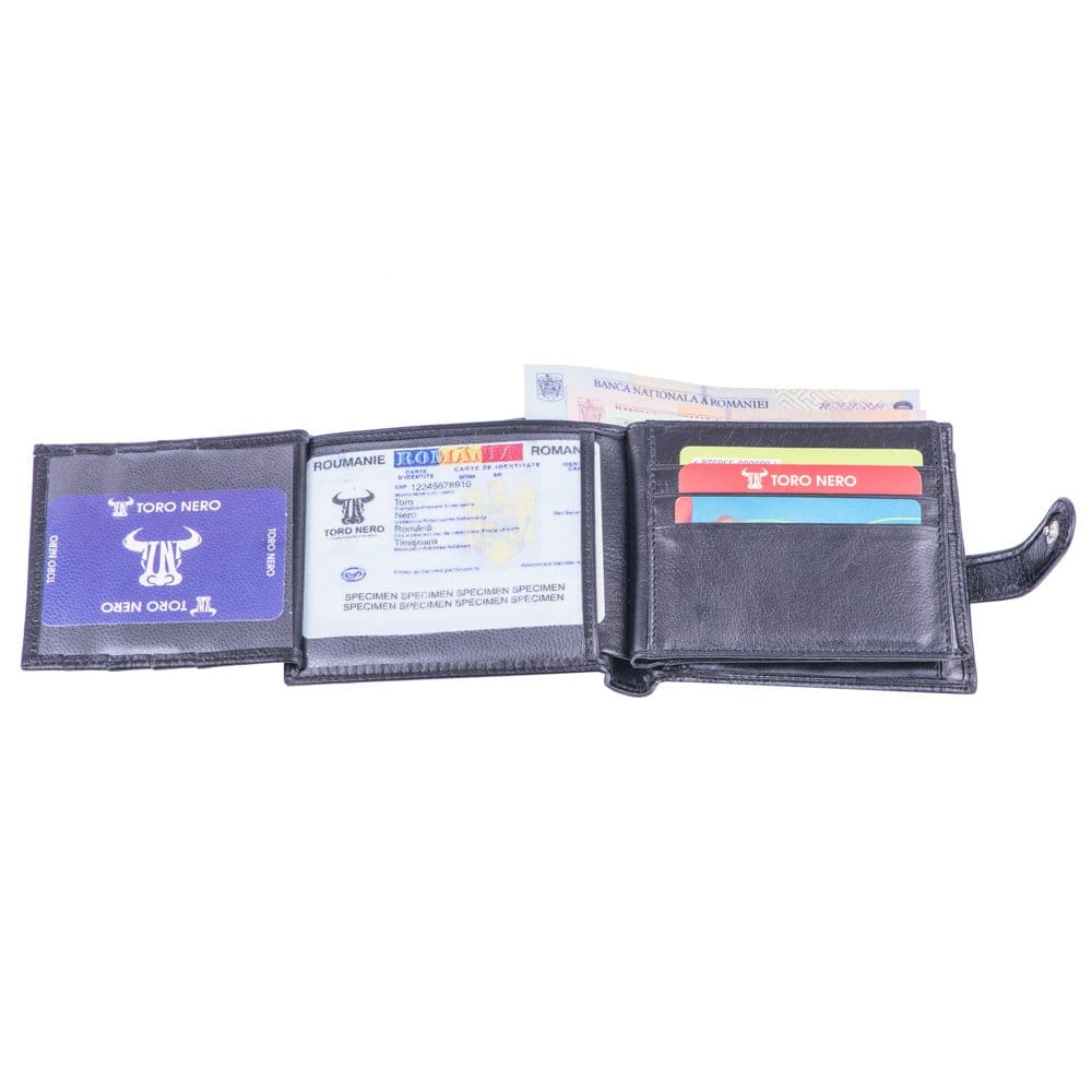 Portofel barbati din piele naturala negru Page Wallet - imagine 9
